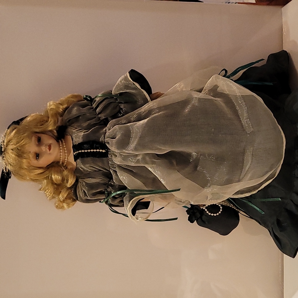 Vintage Brass key Victorian doll 18"
